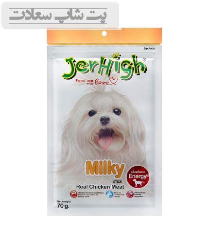 JerHigh-Milky-Stick-Dog-Treats-70-g تشویقی سگ جرهای طعم شیری JerHigh Chicken Sticks Milky وزن 60 گرم