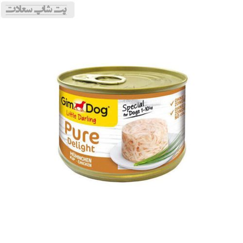 قیمت خرید کنسرو سگ جیم داگ با طعم مرغ وزن ۸۵ گرم