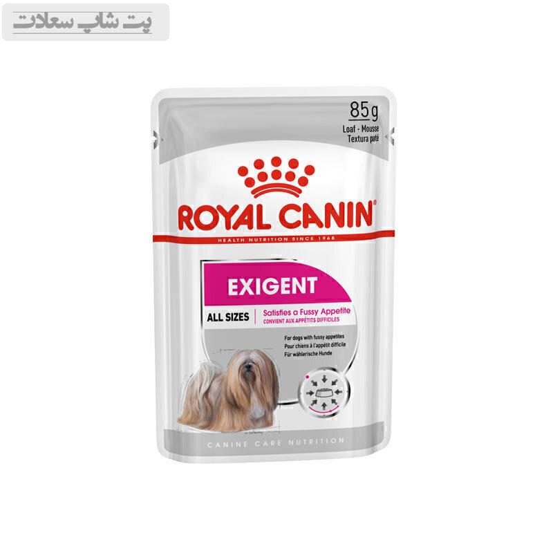 42c2ca35dc454278ace8370f208ab1c1 پوچ سگ اگزیجنت رویال کنین Royal Canin Dog Exigent وزن 85 گرم