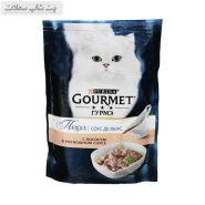 پوچ گربه گورمت با طعم مرغ Gourmet Perle Chicken وزن 85 گرم