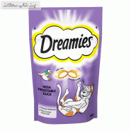 تشویقی گربه دریمیز با طعم اردک Dreamies Cat Snack with Duck وزن 60 گرم