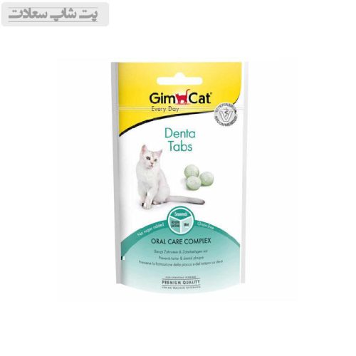 قرص مراقبت از دندان گربه جیم کت GimCat Denta Tabs وزن 40 گرم