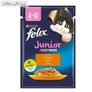 پوچ بچه گربه فلیکس با طعم گوشت مرغ Felix Junior With Chicken وزن 85 گرم