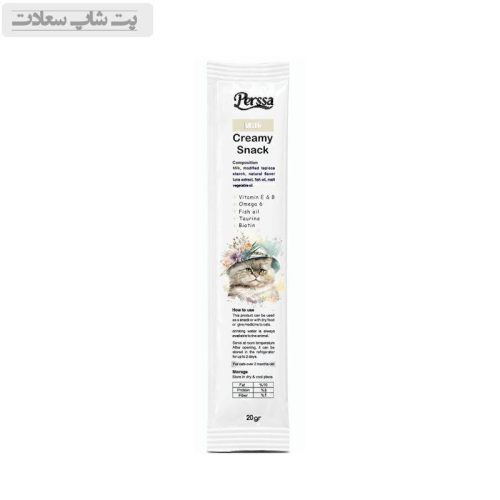 بستنی گربه با طعم شیر پرسا Perssa Creamy Snack With Milk وزن 20 گرم