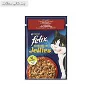 پوچ گربه فلیکس با طعم گوشت گاو و گوجه فرنگی در ژله Felix Sensations Beef And Tomato in Jelly وزن 85 گرم