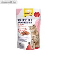 اسنک تشویقی گربه جیم کت با طعم گوشت گاو GimCat Nutri Pockets Beef وزن 60 گرم