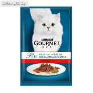 پوچ گربه گورمت با طعم گوشت گاو Gourmet Perle Beef وزن 85 گرم