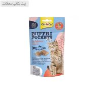 اسنک تشویقی گربه جیم کت بدون پروتئین حیوانی با طعم سالمون GimCat Nutri Pockets Salmon وزن 60 گرم