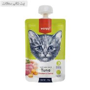 پودینگ گربه ونپی با طعم ماهی تن، مرغ و هویج Wanpy Soup Tuna, Chicken & Carrot وزن 90 گرم