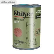 کنسرو غذای گربه با طعم گوشت قرمز شایر Shayer Pate With Beef وزن 400 گرم
