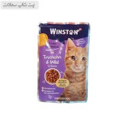 پوچ گربه وینستون با طعم گوشت شکار و بوقلمون در سس Winston Game & Turkey In Sauce وزن 100 گرم