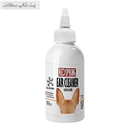 محلول شست و شو گوش نانو نقره سگ و گربه رداسپرینگ Redspring Ear Cleaner Nano Silver حجم 60 میلی لیتر