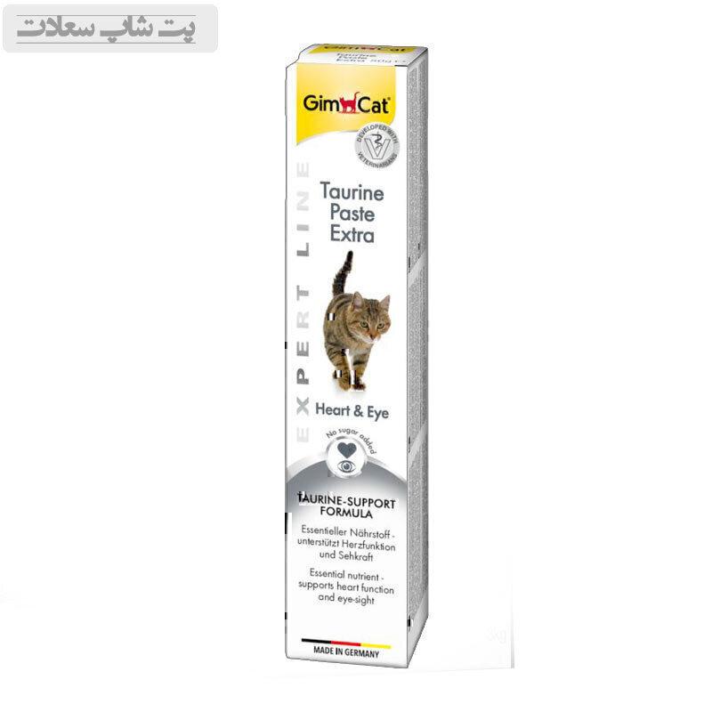 gimxfgdsf65g4ds65fg465dsf4g خمیر مالت گربه تائورین جیم کت GimCat Paste Taurine Heart &Eye وزن 50 گرم