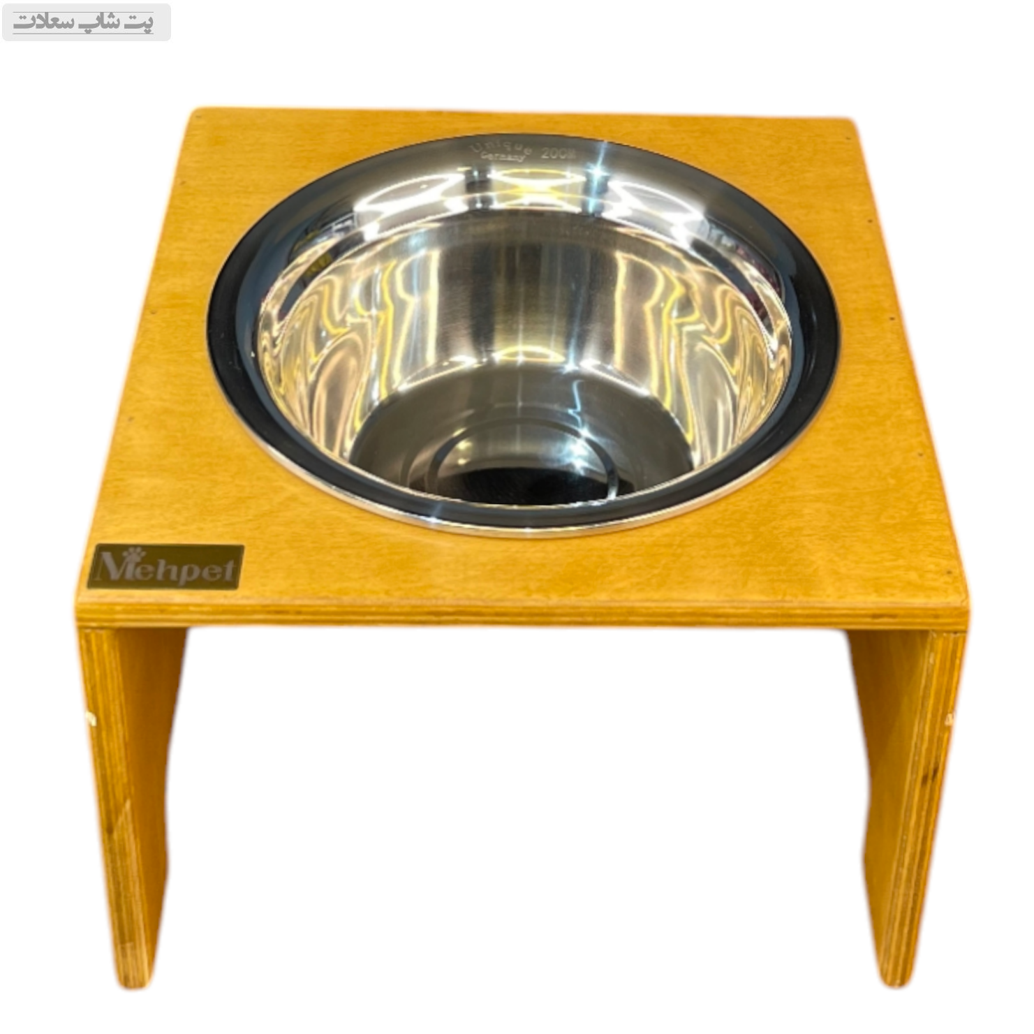 1001207168 ظرف آب و غذای سگ و گربه چوبی مدل پایه دار Mehpet کد 36