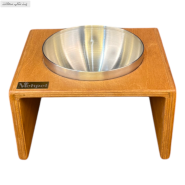 ظرف آب و غذای سگ و گربه چوبی مدل پایه دار Mehpet کد 25
