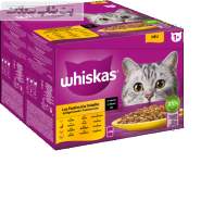پوچ بچه گربه ویسکاس با طعم گوشت پرندگان Whiskas Pouch Poultry Selection مجموعه 24 عددی