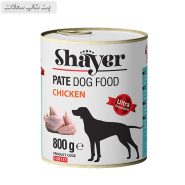 کنسرو غذای سگ با طعم مرغ شایر Shayer Pate With Chicken وزن 800 گرم
