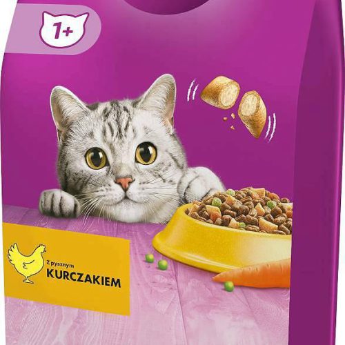 غذای خشک گربه ویسکاس با طعم مرغ Whiskas Adult with Chicken وزن 1.4 کیلوگرم