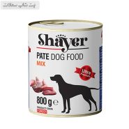 کنسرو غذای سگ با طعم میکس گوشت شایر Shayer Pate With Mix وزن 800 گرم