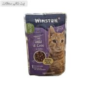 پوچ گربه وینستون با طعم گوشت شکار و اردک در ژله Winston Game & Duck In Jelly وزن 100 گرم