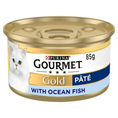 کنسرو غذای گربه گورمت با طعم ماهی اقیانوس Gourmet Gold Ocean Fish Pate وزن 85 گرم