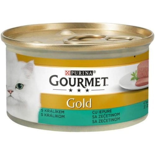 کنسرو غذای گربه گورمت با طعم خرگوش Gourmet Gold Rabbit Pate وزن 85 گرم