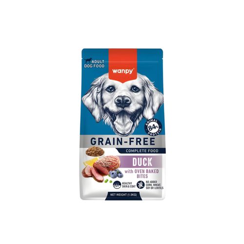 غذای خشک سگ ونپی با طعم اردک Wanpy Complete Dog Food With Duck وزن 1.5 کیلوگرم