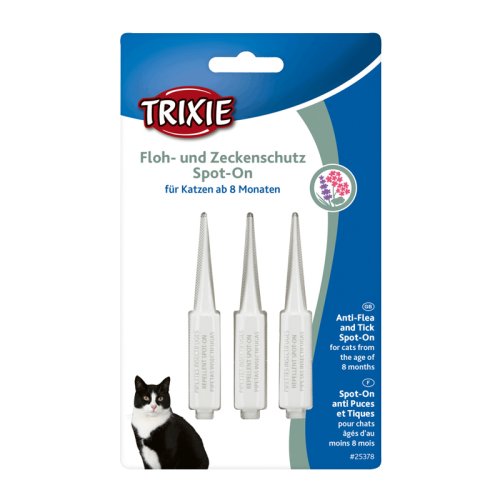قطره ضد کک و کنه گربه تریکسی Trixie Spot-On Flea and Tick بسته 3 عددی
