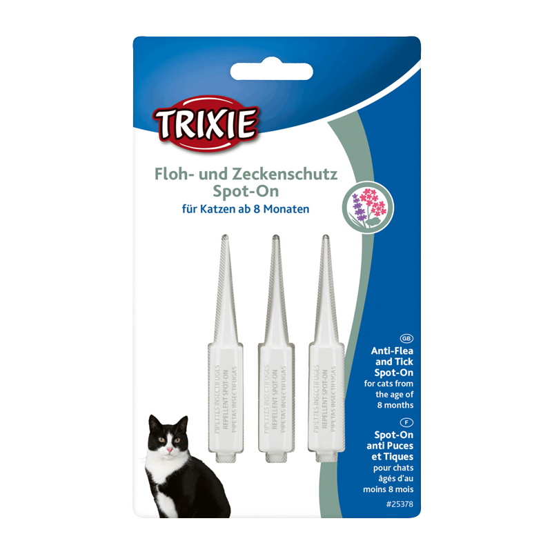 قطره ضد کک و کنه گربه تریکسی Trixie Spot-On Flea and Tick بسته 3 عددی