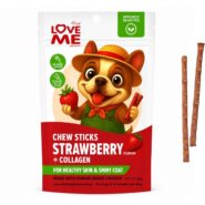 تشویقی سگ لاومی طعم توت فرنگی Love Me Strawberry وزن 60 گرم