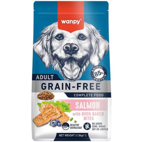 غذای خشک سگ ونپی با طعم سالمون Wanpy Complete Dog Food With Salmon وزن 1.5 کیلوگرم